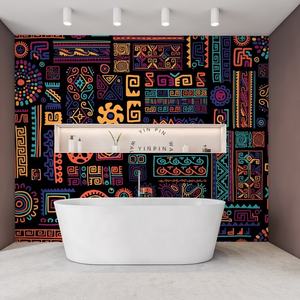 Peintures murales abstraites décoratives de <span class=keywords><strong>style</strong></span> <span class=keywords><strong>ethnique</strong></span>, <span class=keywords><strong>papier</strong></span> <span class=keywords><strong>peint</strong></span> 3D - Product Image 5