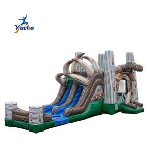 Castillo Inflable de Dinosaurios, Castillo Inflable con Tobogán, Castillo Inflable Pequeño, Combo de Brincolín Inflable - Product Image 1