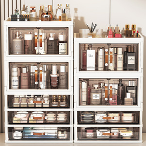 Cosmetic Storage Box Transparent <b>Drawer</b> Multi Layer Organizer Cabinet Desktop <b>Makeup</b> Organizer Waterproof Plastic - Product Image 3