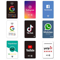 Carte Google Review Tap Card 13.56mhz NFC RFID PVC avec puce IDIC, carte PVC sans contact