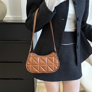 Tas belanja ketiak wanita, kantung bahu Totes kasual Retro warna polos kulit <span class=keywords><strong>Mini</strong></span> untuk perempuan - Product Image 1