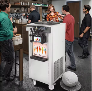 Máquina de Helado Suave Comercial Independiente de Alta Calidad y Alta Productividad con 3 Sabores, con Leche y Agua, Nueva CY-6228 Floor-S - Product Image 2