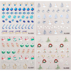 <span class=keywords><strong>Arbre</strong></span> de Noël et flocon de neige autocollants pour ongles 5D colle de secours transfrontalière décalcomanies décoratives de Noël doux - Product Image 5