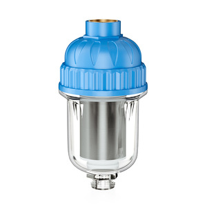 Núcleo de filtro purificador de agua, malla de acero inoxidable 316, fácil limpieza, para grifo, ducha, uso doméstico, tapa azul, tamaño pequeño - Product Image 5