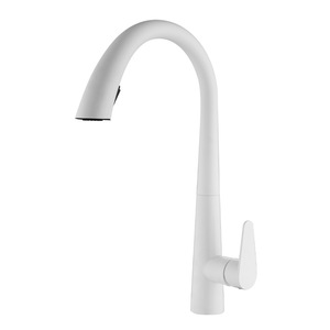Jboyun Kitchen Faucet 304 Stainless Steel Single Handle Pull Out <b>Spray</b> Modern Deck <b>Mounted</b> For Dishwashing - Product Image 4