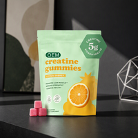 Complément de créatine en gommes OEM personnalisable, 36 unités, impression de marque flexible pour usines de compléments nutritionnels