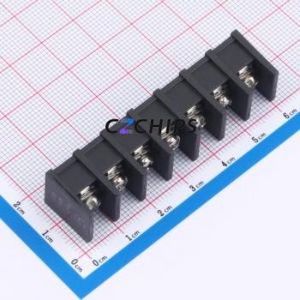 MX35S-8.25-07P-BK01-Cu-S-A Barrier Terminal Block Through hole,P=8.25mm Connector Two Sides 8.25mm 1x7P Straight Pin - Product Image 1