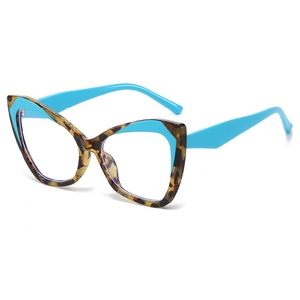Montatura per Occhiali di Design Lussuoso e alla Moda con Forma Geometrica Colorata, Logo Personalizzato, Montatura Ottica Anti Luce Blu, Occhiali da Vista a Occhio di Gatto con Montatura Completa - Product Image 5