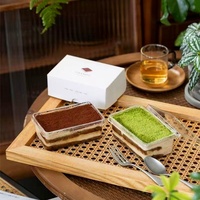 Boîte d'emballage pour gâteau tiramisu avec couvercle, boîte à gâteau à étages, mousse au matcha, pâtisserie cuite, boîtes à emporter pour usage alimentaire