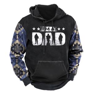 Sweat-shirts à capuche pour hommes tendance streetwear printemps-automne, motif numérique Cerf Mythologie Viking, collection Noël - Product Image 2