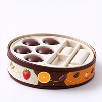 Boîte cadeau ronde rigide en papier pour chocolats et bonbons avec insert en mousse EVA, boîte d'emballage alimentaire de qualité alimentaire