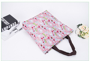 Tela Oxford de nailon ecológica plegable con cremallera, bolso de mano para mujer, bolsa de mano para almacenamiento de viaje en la <span class=keywords><strong>playa</strong></span> para almacenamiento de viaje - Product Image 2