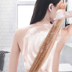 La migliore vendita di <span class=keywords><strong>rete</strong></span> per il corpo lungo leggero africano esfoliante da bagno spugna maglia per pulizia del corpo asciugamano per Scrubber posteriore - Product Image 6