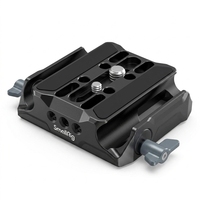   Plaque de base universelle LWS compatible avec les cages pour appareils photo reflex numériques et hybrides, livrée avec deux pinces pour tiges de 15 mm - 3357