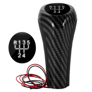 Bmw Carbon Fiber Gear <b>Shift</b> <b>Knob</b> Led White Light 5 6 Speed Manual Transmission Ergonomic Design - Product Image 3