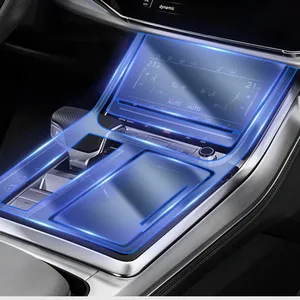 Pour <span class=keywords><strong>Audi</strong></span> <span class=keywords><strong>Q8</strong></span> 19-22 voiture TPU Film de protection Transparent autocollant intérieur contrôle Central affichage protecteur décoration accessoires - Product Image 4