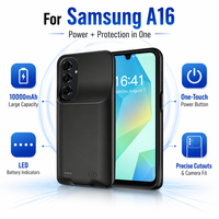 Vente en gros de coques de batterie 10000mAh pour Samsung Galaxy A35 5G A36 A54 A55 A56, fabricant de coques de charge pour mobiles en Chine