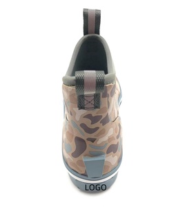 Bottes de pluie pour femmes, hauteur cheville, caoutchouc, néoprène, chaussures de chasse, imperméables et isolées pour la randonnée, le camping et la boue. - Product Image 4