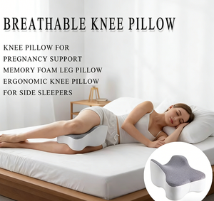 Almohada de espuma viscoelástica para rodillas, para personas que duermen de lado, soporte completo, separación de muslos y rodillas, alivio para piernas, alineación de columna vertebral, alivio <span class=keywords><strong>del</strong></span> <span class=keywords><strong>dolor</strong></span> de cadera - Product Image 1