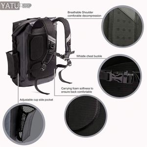 PVC 방수 백팩 맞춤 로고 접이식 롤탑 드라이 백 하이킹 여행 캠핑 야외 활동용 맞춤 제작 30L PVC 롤탑 - Product Image 3