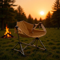Chaise longue d'extérieur pliable et inclinable, chaise lune portable à dossier haut pour le camping, les pique-niques, les barbecues en plein air et les voyages
