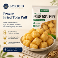 Pâtes de tofu frites surgelées 500g, ingrédient pour fondue chinoise, aliment végétarien surgelé, approvisionnement en gros pour la restauration, sac OEM, Halal