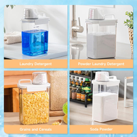 Conteneurs de détergent à lessive liquide de grande capacité avec couvercle, distributeur de savon, bouteille
