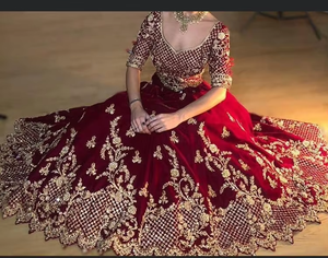 Atiya libas อินเดีย/ปากีสถานชุดเจ้าสาวแบบดั้งเดิม lehenga choli ชุดเดรสปักลาย zarzi สำหรับงานแต่งงาน - Product Image 6