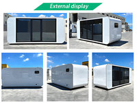 Cabine de glamping mobile, portable, à disposition personnalisable, préfabriquée, petite maison