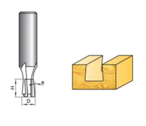 Pemotong Penggilingan Kayu Z3 Dovetail Router Bit dengan End Mill Bearing 1/4 "1/2" 6/8/12MM untuk Memotong Slot Sepatu Kulit