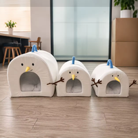 Nouveau Nid d'été climatisé pour animaux de compagnie, semi-fermé et détachable, lit pour chat toutes saisons, maison pour chatons et grands chats