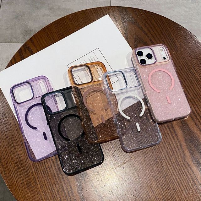New Style Diamond Star Transparent Crystal Clear Glitter Sparkling Magnetic Phone Case for IPhone 18 Pro Max 17 Shockproof Case