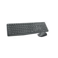 Logitech mk235 clavier souris multimédia sans fil 2.4Ghz conception anti-éclaboussures 1000dpi récepteur micro usb bureau plug and play