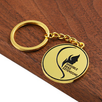 Promo Vente Double Face Logo Porte-clés Pas Cher Personnalisé Qr Code Logo Porte-clés Métal Or Doux Émail Porte-clés
