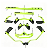 Poignées magnétiques réglables multifonctionnelles personnalisées (8 ensembles) pour machine à triceps, accessoires de tirage dorsal, poignées de tirage arrière, appareil d'exercice des bras