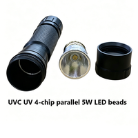 Lampe torche LED UVC 5W à 4 puces WF-501B, indice de protection IP66, portable, pour la détection de minerais, lumière UV 254/255/275/295/310/320/340nm, camping
