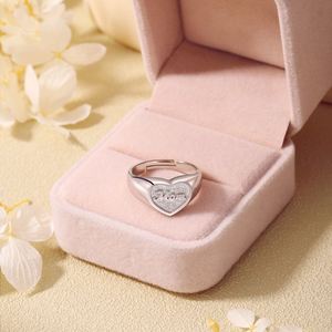 Anillos Delicados con Forma de Corazón y Letras del Alfabeto, Regalo para el Día de la Madre, para Mamás Embarazadas, Sin Pedido Mínimo, Marca Dylam Trendy - Product Image 5