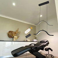 Lampe de plafond demi-lune Fosoto pour les cils, lampe de salon pour les cils, LED avec support pour téléphone pour les soins de la peau, le maquillage, la beauté cosmétique
