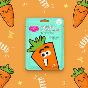 Maschera <span class=keywords><strong>Viso</strong></span> in Tessuto alla Carota (1 Pezzo) con Squalano <span class=keywords><strong>per</strong></span> Riparare <span class=keywords><strong>Rossori</strong></span>, Alleviare Secchezza e Prurito, Rinforzare la Barriera Cutanea - Monouso - Product Image 1