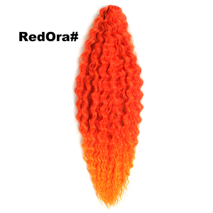 Trecce all'uncinetto lunghe extra in stile russo con colore sfumato, 24 pollici, capelli sintetici Ariel ricci per intrecciare, trecce a <span class=keywords><strong>onda</strong></span> d'acqua - Product Image 4
