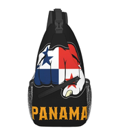 Sac bandoulière personnalisé de haute qualité avec drapeau du Panama, logo personnalisé, sac de poitrine, sac à dos bandoulière, sac de voyage