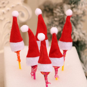 Décorations de Noël, chapeaux en forme de sucette, mini-casquettes, chapeaux décoratifs de Noël, mini-chapeaux non tissés - Product Image 1