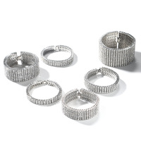 Bijoux de rappeurs Eskeem Hip Hop Bling Bling Bijoux Hips Hops Tendance tendance Brillant Bracelet tennis à trois rangées de zircon cubique
