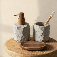 Nouveauté : Ensemble d'accessoires de salle de bain en résine, 5 pièces, design moderne, écologique, décoration intérieure