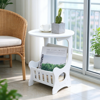 Table de chevet moderne minimaliste en plastique, table d'appoint créative pour la décoration de la maison, pour le salon, rangement de magazines et petits objets