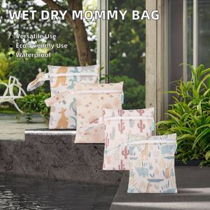 Mommy <b>Wet</b>/Dry Diaper Storage <b>Bag</b> Waterproof Reusable Polyester Gym & Yoga <b>Bag</b> with Logo for Baby's Swimsuits - Product Image 3