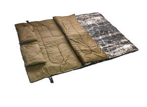 Sac de couchage double camouflage portable et chaud imperméable pour adulte avec oreiller pour le camping et les voyages en plein air - Product Image 5