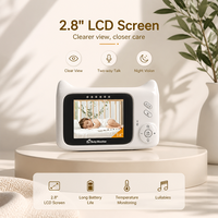 Moniteur vidéo pour bébé sans fil avec écran LCD portable de 2,8 pouces, caméra vidéo pour bébé 800MA DC 5V pour produits pour bébés