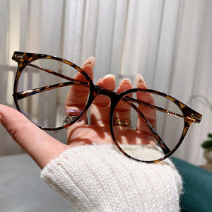 レディースフォトクロミックブルーライトブロックラウンドフレームメガネメイクアップフリーフェイススリミング売れ筋ファッションアイウェア - Product Image 4