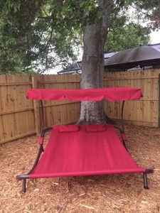 Giường Phơi Nắng Chắc Chắn Kiểu Di Động Mới Có Mái Che Và Gối Khung Thép - Product Image 5